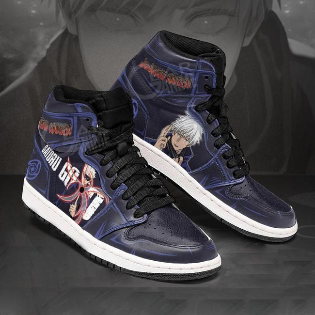 Satoru Gojo Jujutsu Kaisen Anime 1 High Top Air Jordan Sneaker, Air Jordan Hightop