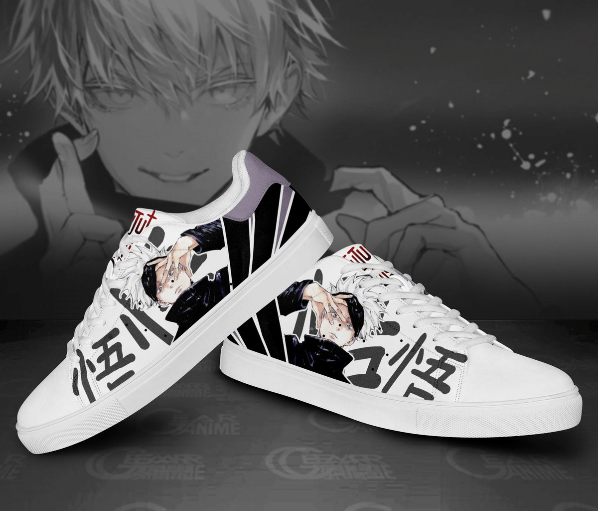 Satoru Gojo Skate Shoes Custom Jujutsu Kaisen Anime Shoes