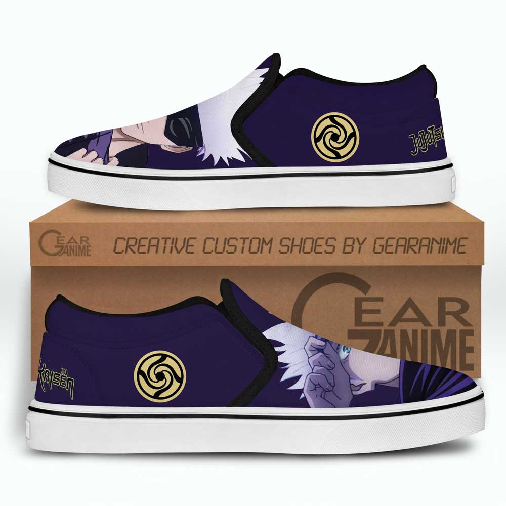 Satoru Gojo Slip-On Shoes Canvas Custom Anime Jujutsu Kaisen Shoes