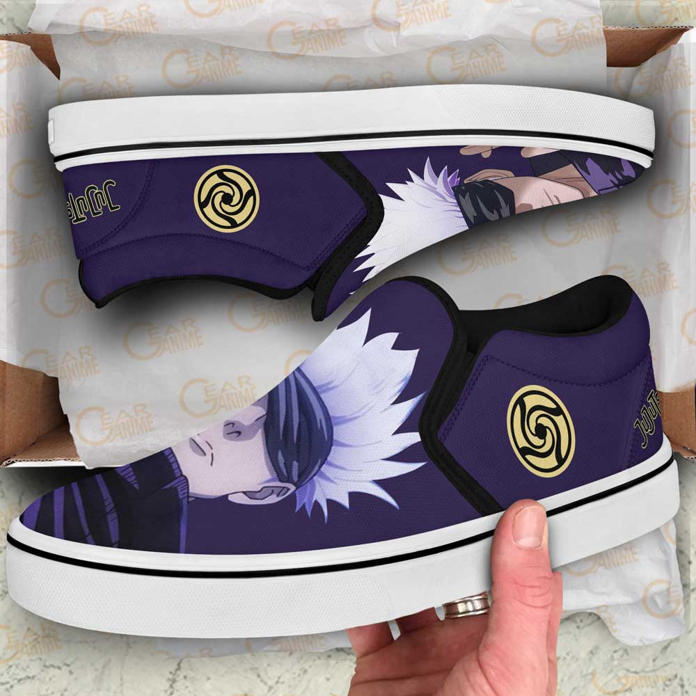 Satoru Gojo Slip-On Shoes Canvas Custom Anime Jujutsu Kaisen Shoes