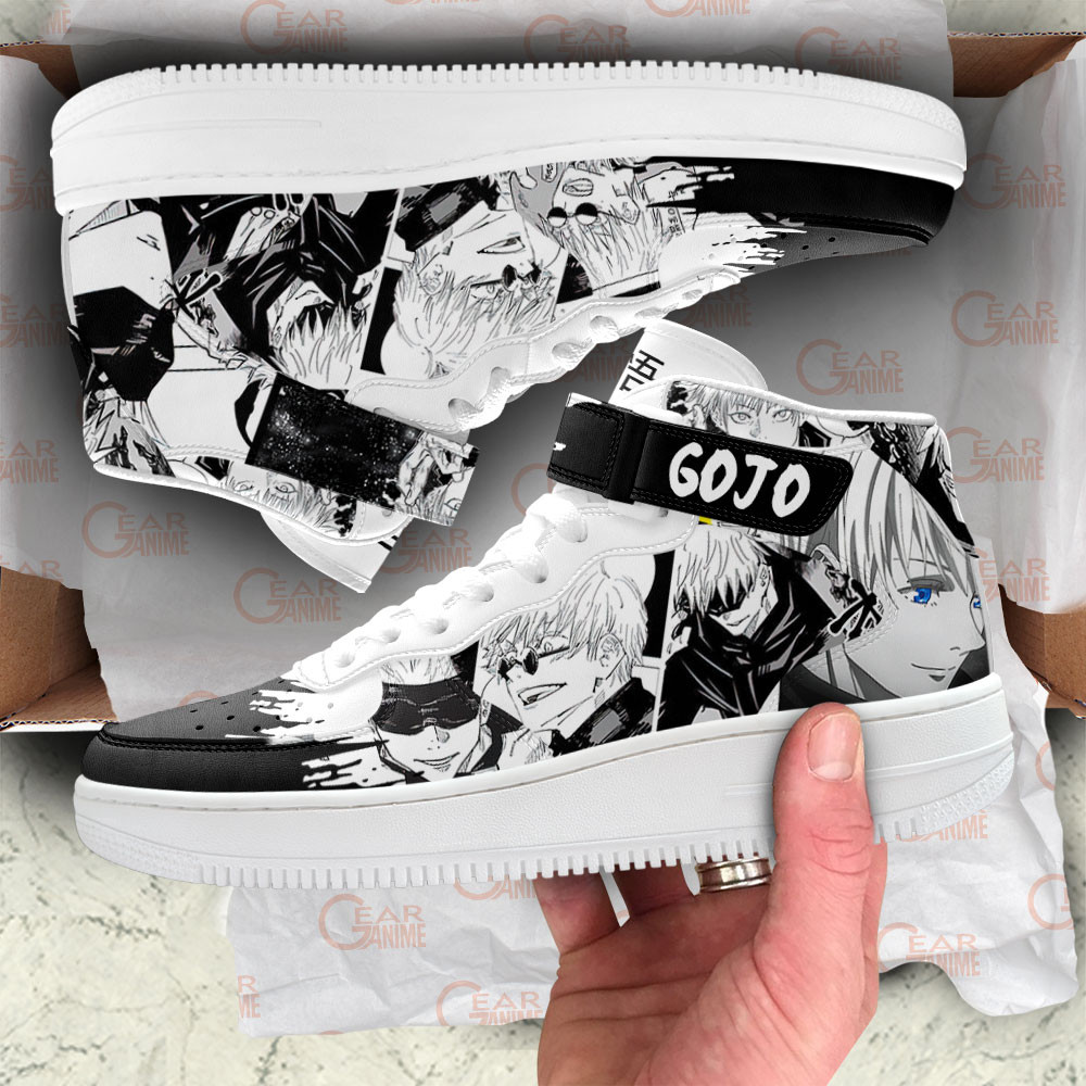 Satoru Gojo Sneakers Air Mid Custom Jujutsu Kaisen Manga Shoes