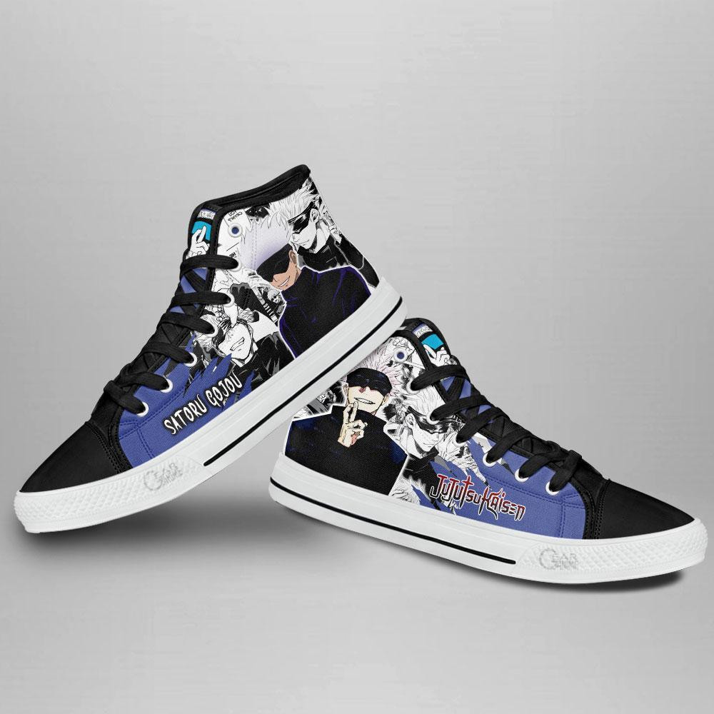 Satoru Gojou High Top Shoes Custom Manga Anime Jujutsu Kaisen Sneakers