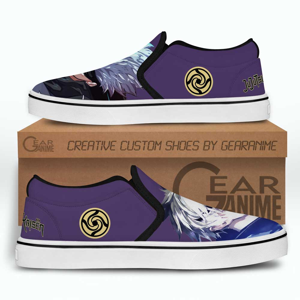 Satoru Gojou Slip-On Shoes Canvas Custom Anime Jujutsu Kaisen Shoes
