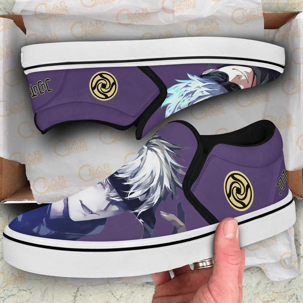 Satoru Gojou Slip-On Shoes Canvas Custom Anime Jujutsu Kaisen Shoes
