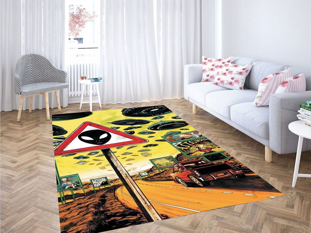 Saucer Country Living Room Modern Carpet Rectangle Rug