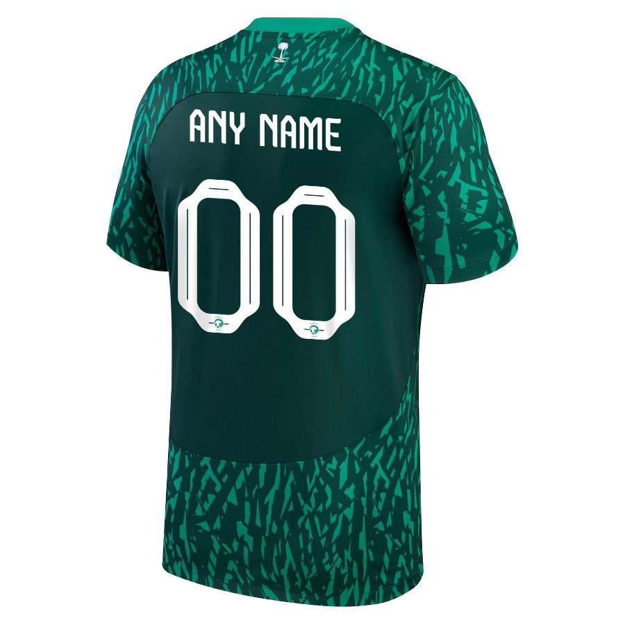 Saudi Arabia National Team 2022-23 Custom 00 Qatar World Cup Away Men Soccer Jersey – Green