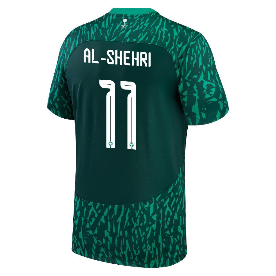 Saudi Arabia National Team FIFA World Cup Qatar 2022 Patch Away Men Soccer Jersey – Saleh Al-Shehri 11