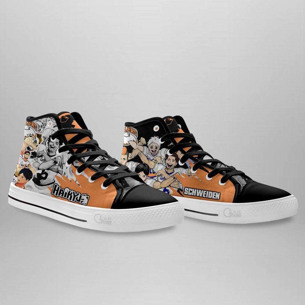 Schweiden Adlers High Top Shoes Custom Manga Anime Haikyuu Sneakers