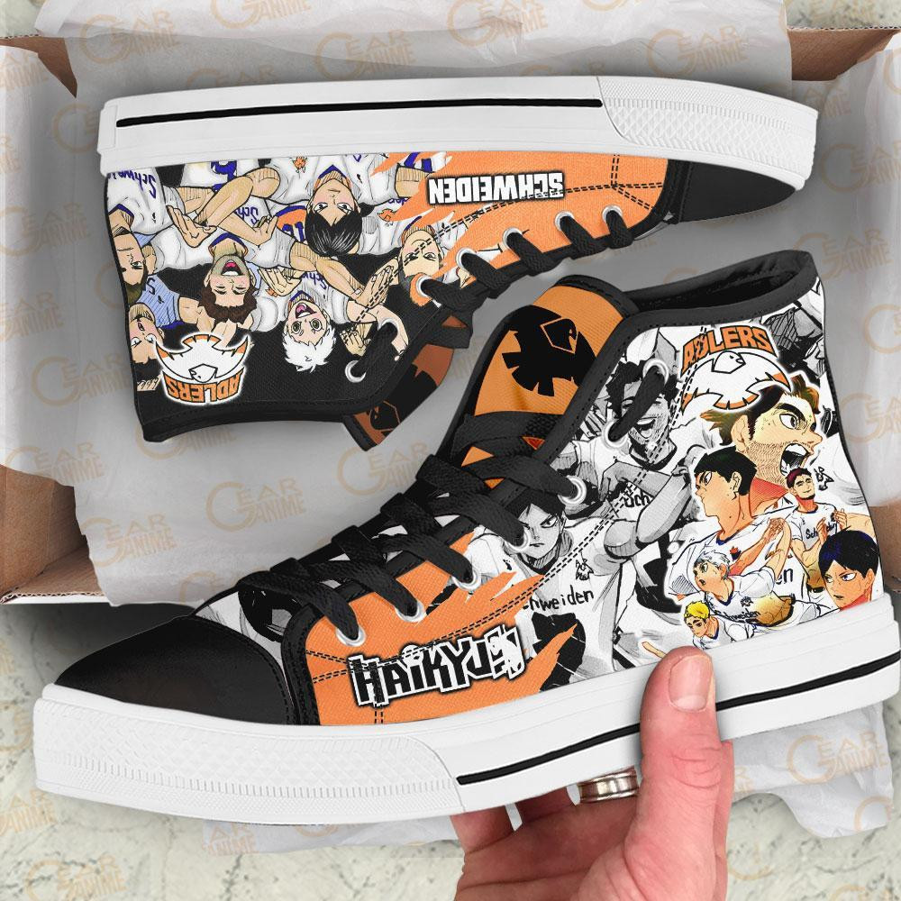 Schweiden Adlers High Top Shoes Custom Manga Anime Haikyuu Sneakers