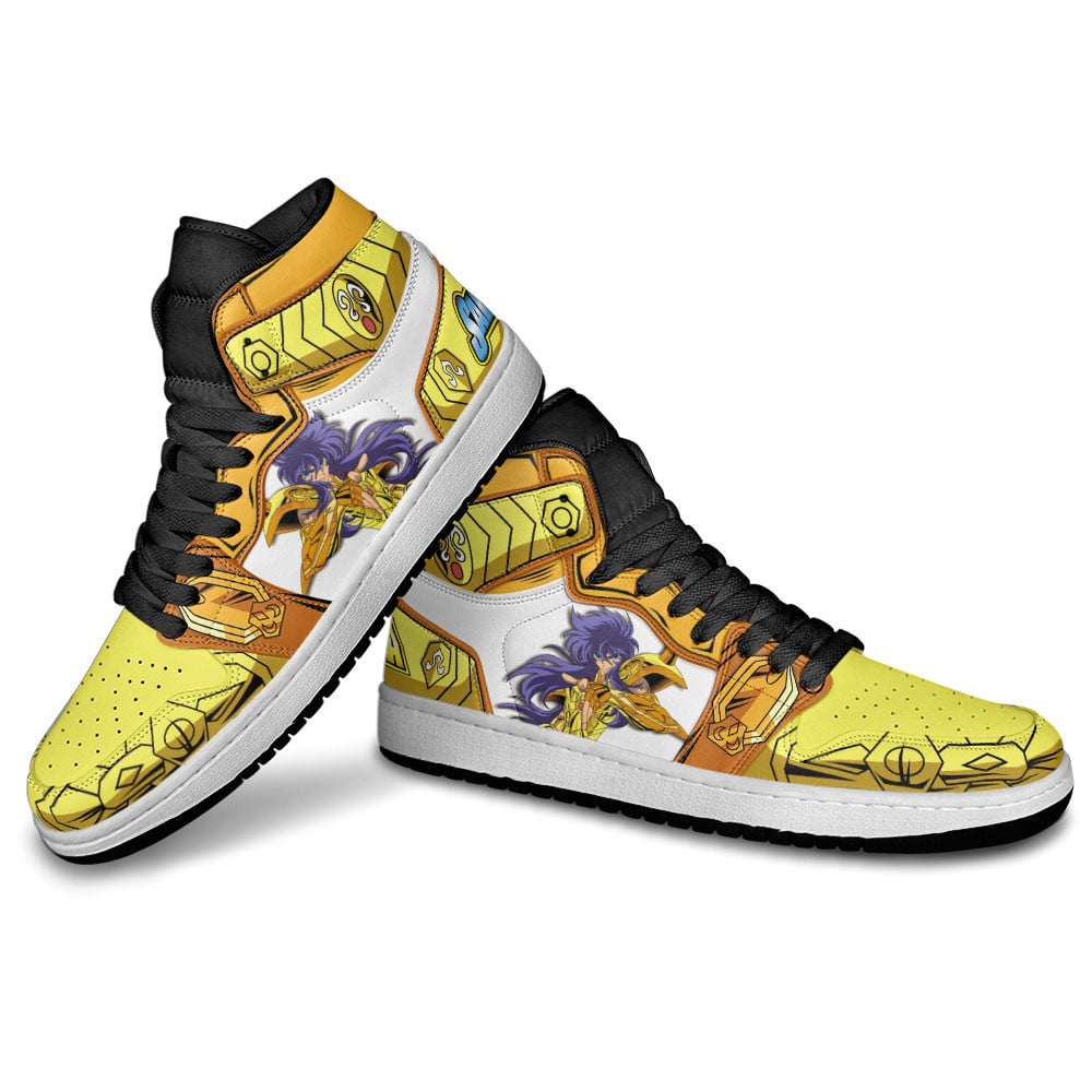 Scorpio Milo JD1s Sneakers Saint Seiya Anime Shoes, Air Jordan Hightop