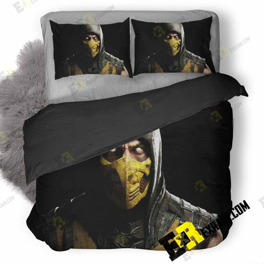 Scorpion In Mortal Kombat 3D Customized Duvet Cover Bedding Set