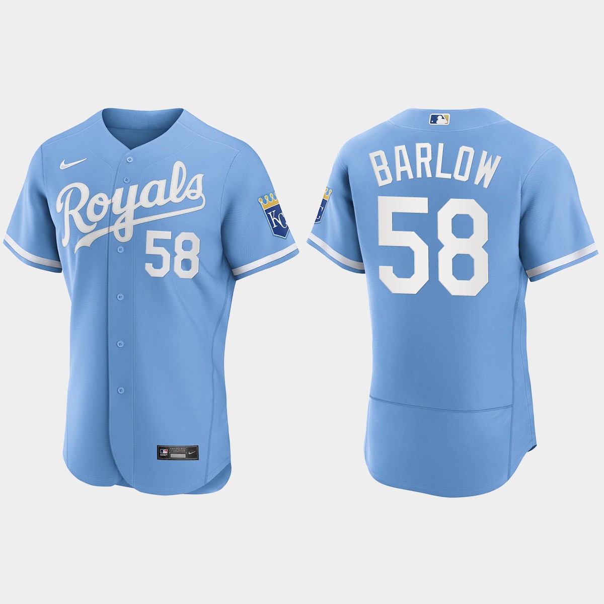 Scott Barlow Kansas City Royals Jersey - Powder Blue