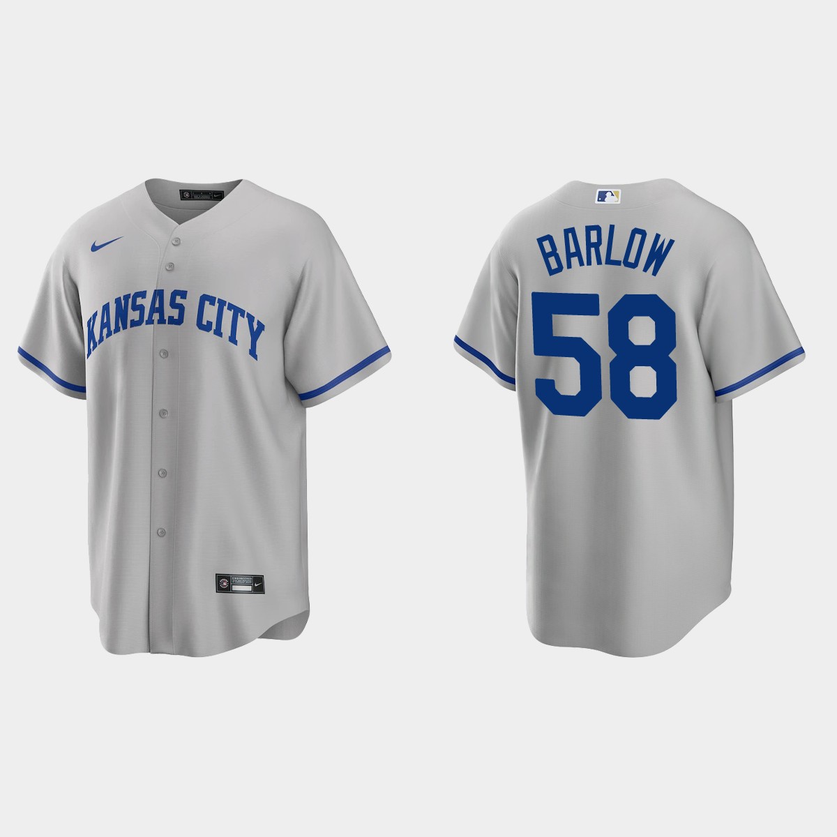 Scott Barlow Kansas City Royals Road Jersey - Gray