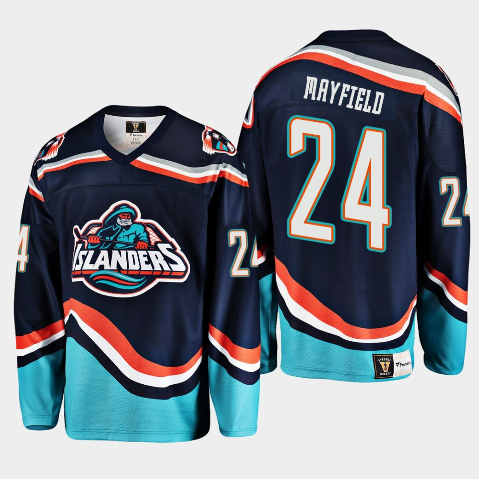 Scott Mayfield 24 New York Islanders Navy Reverse Retro 2.0 Stitched Jersey 2022-23