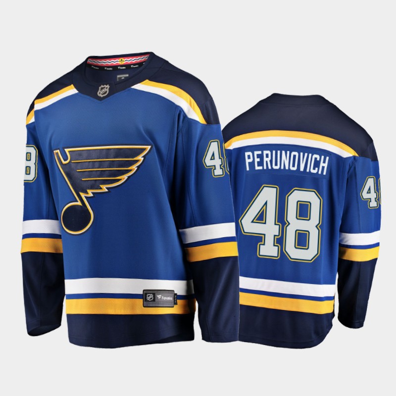 Scott Perunovich St. Louis Blues Home Blue Player Jersey 2021-22