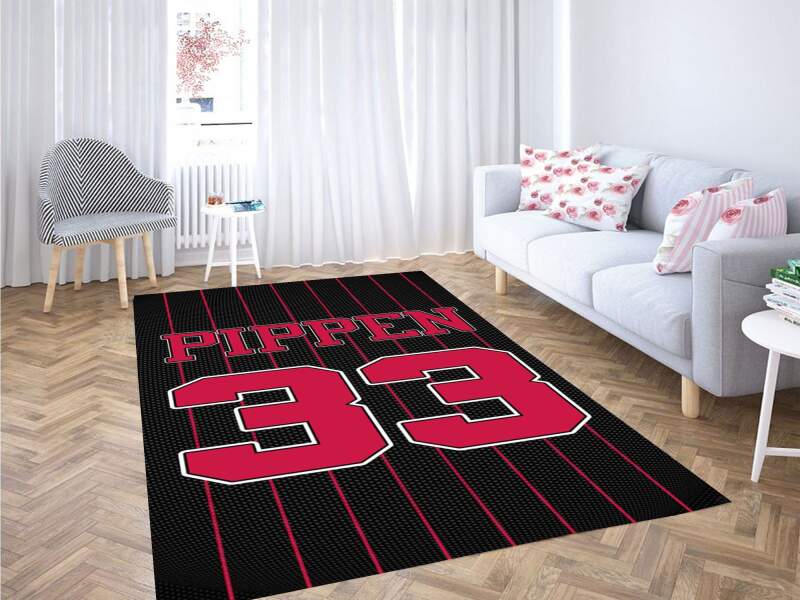 Scottie Pippen Jersey Wallpaper Carpet Rectangle Rug