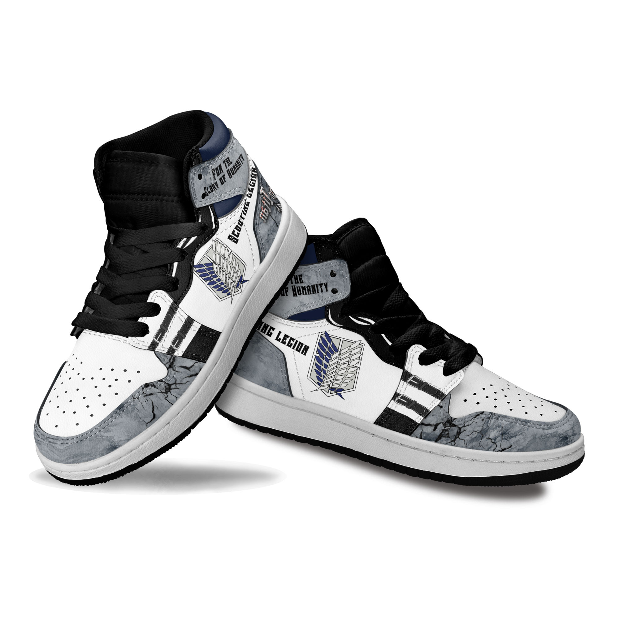Scouting Legion Kids Sneakers Custom Anime Attack On Titan Shoes For Kids