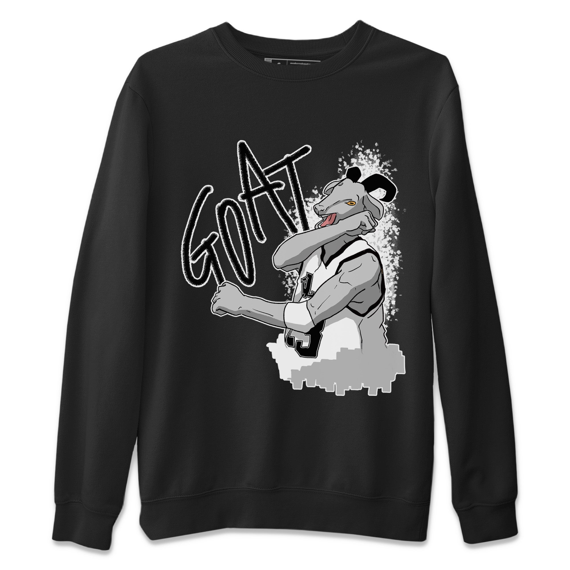 Screaming Goat Unisex Sweater – Air Jordan 1 Black White, Sneakers Matching Sweater