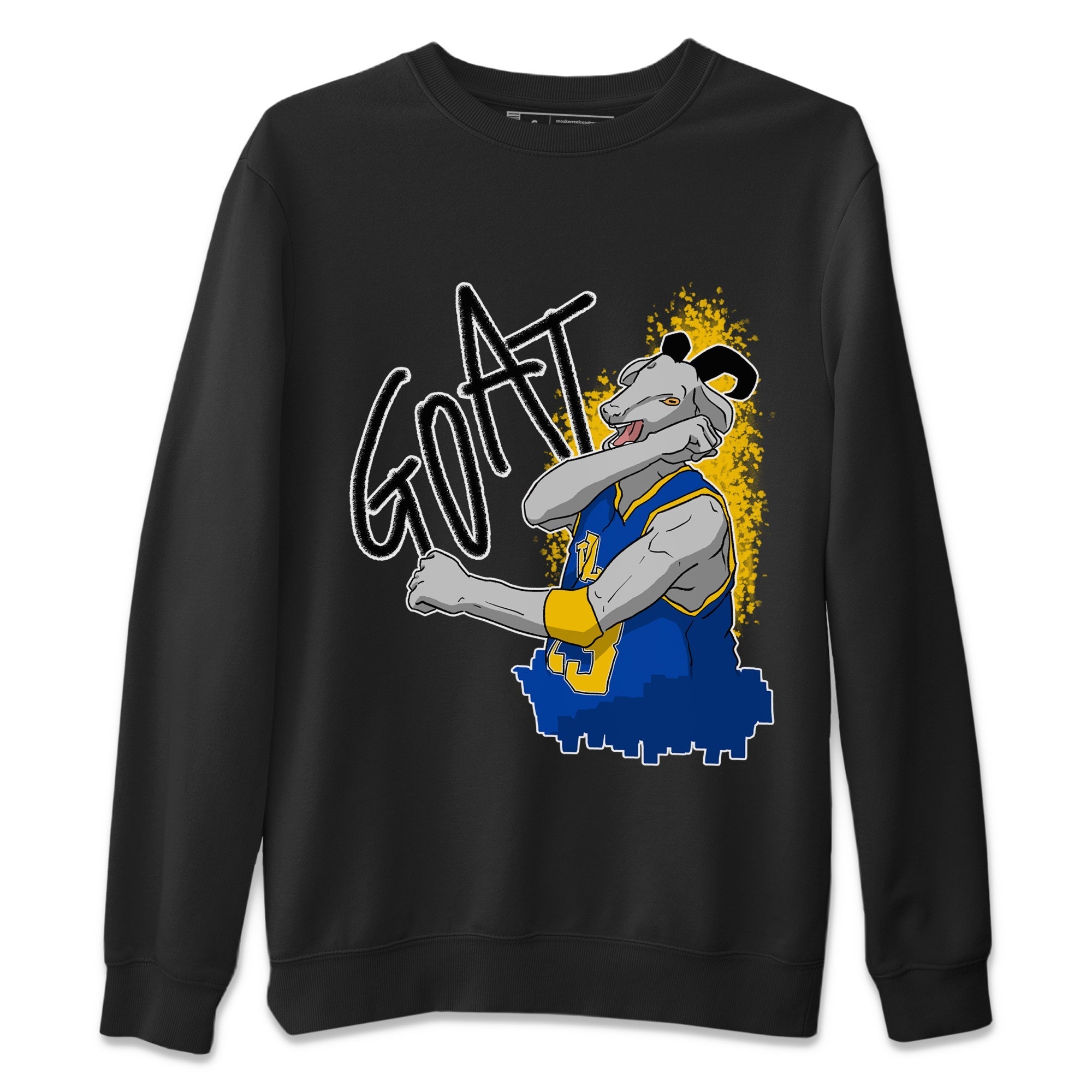 Screaming Goat Unisex Sweater – Air Jordan 1 Game Royal Varsity Maize, Sneakers Matching Sweater