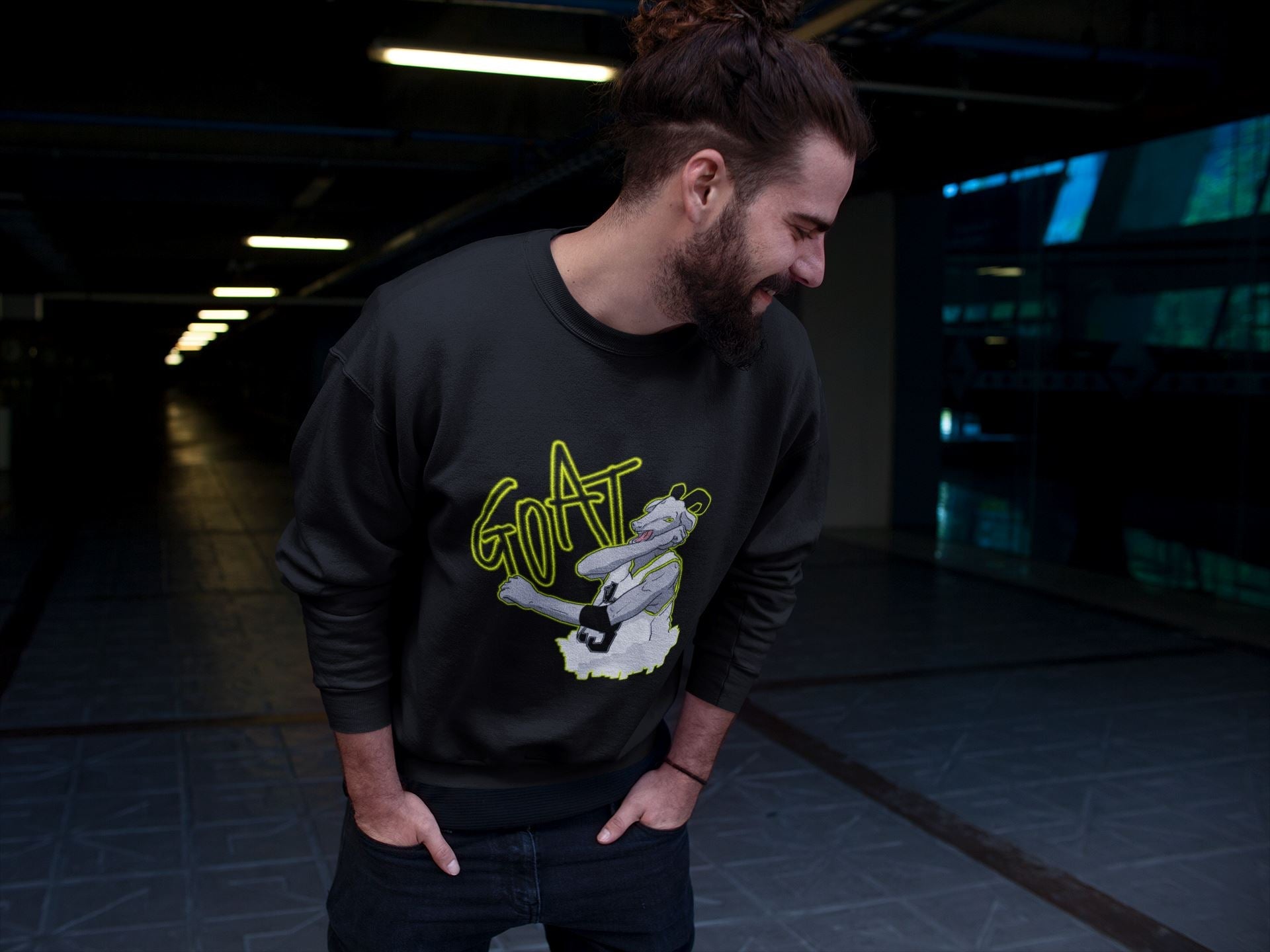 Screaming Goat Unisex Sweater – Air Jordan 1 Visionaire, Sneakers Matching Sweater