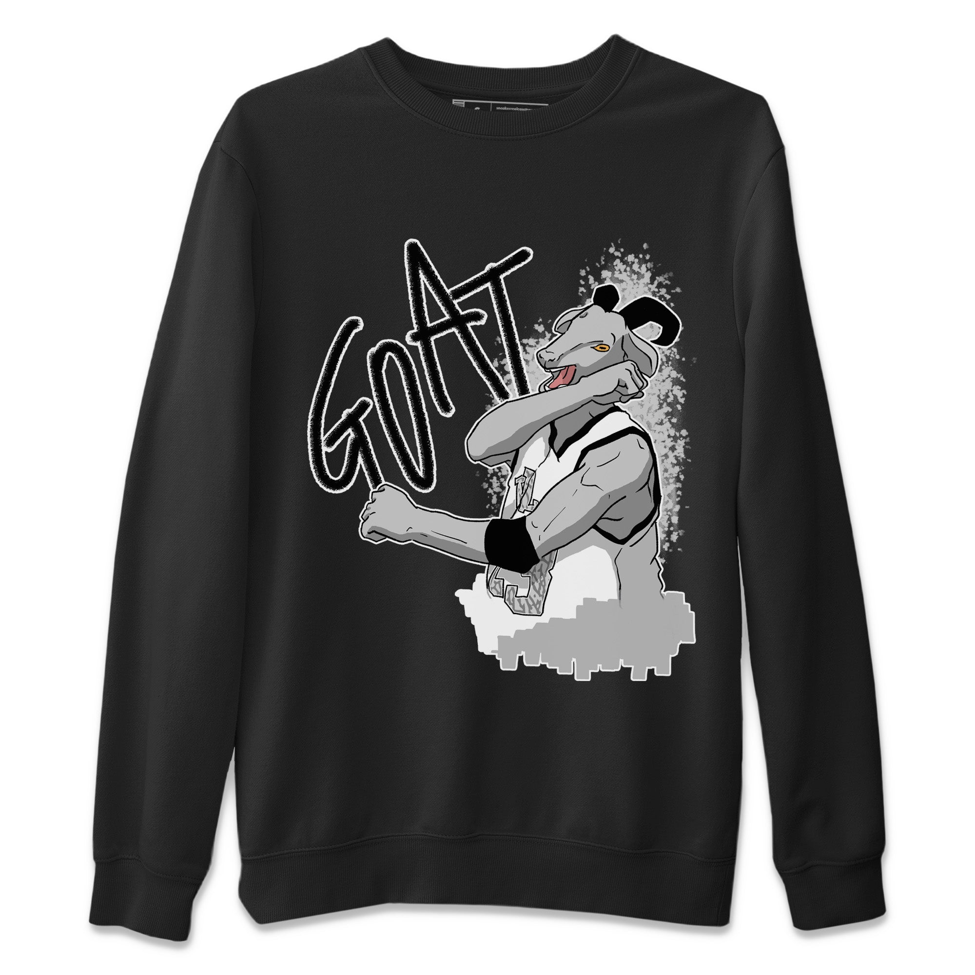 Screaming Goat Unisex Sweater – Air Jordan 1 White Cement, Sneakers Matching Sweater