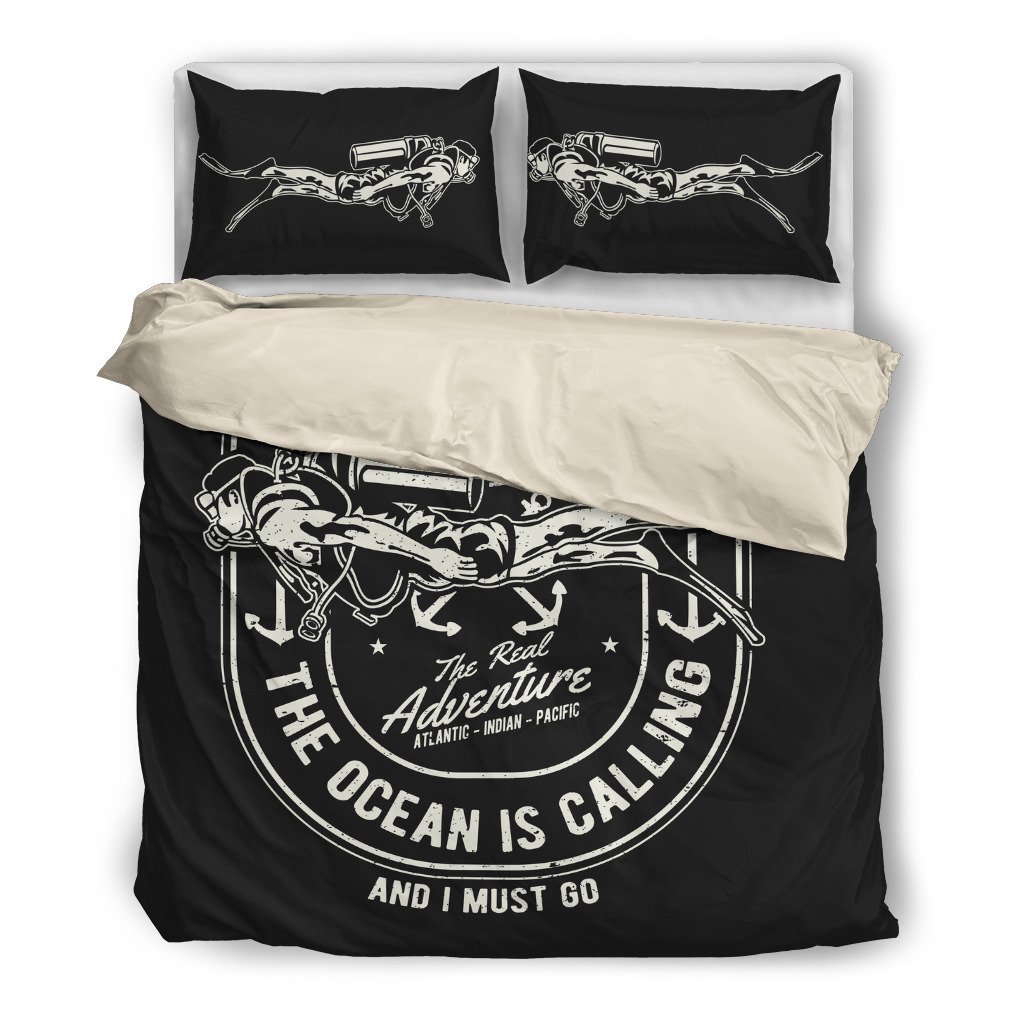 Scuba Diver 3D Customized Duvet Cover Bedding Set
