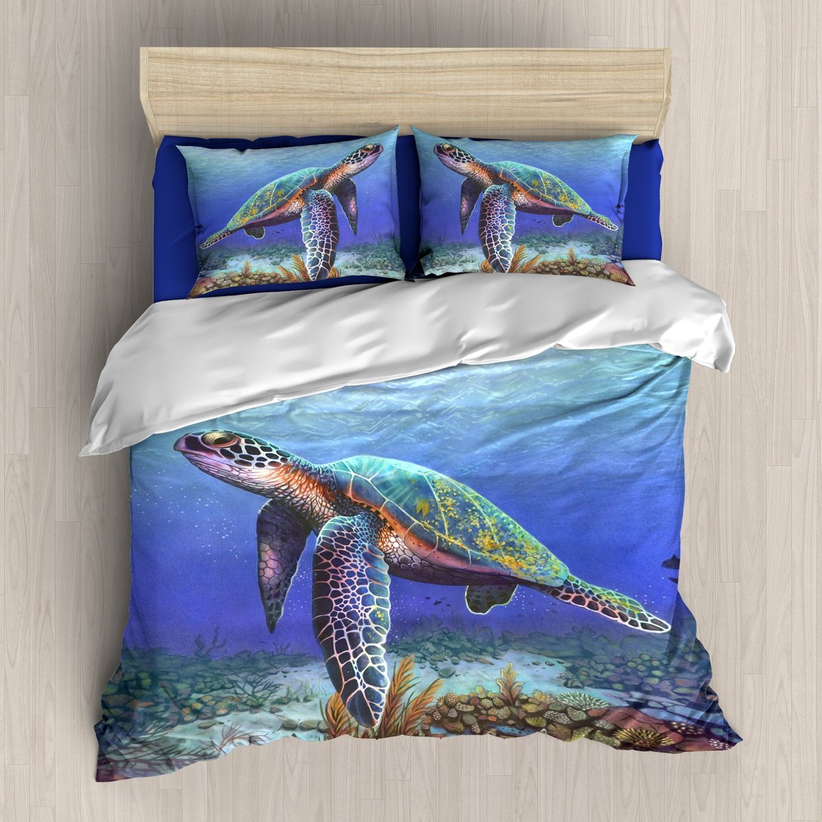 Sea Turtle 3D Customized Duvet Cover Bedding Set