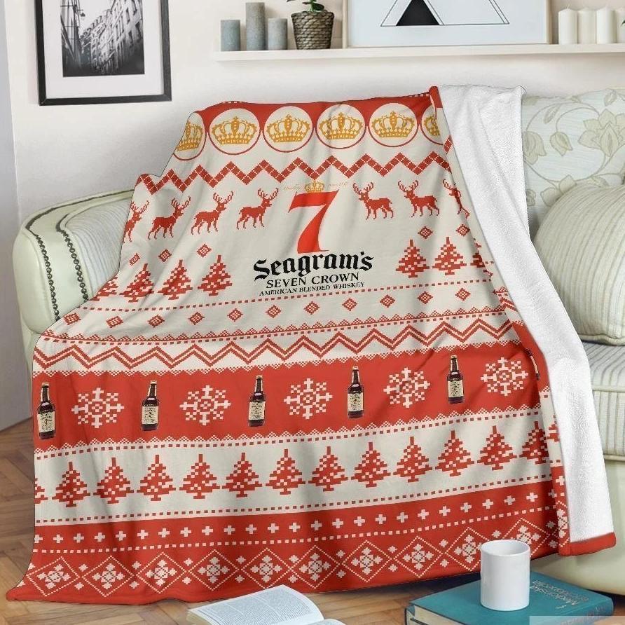 Seagram Ugly Xmas Whisky Fleece Blanket