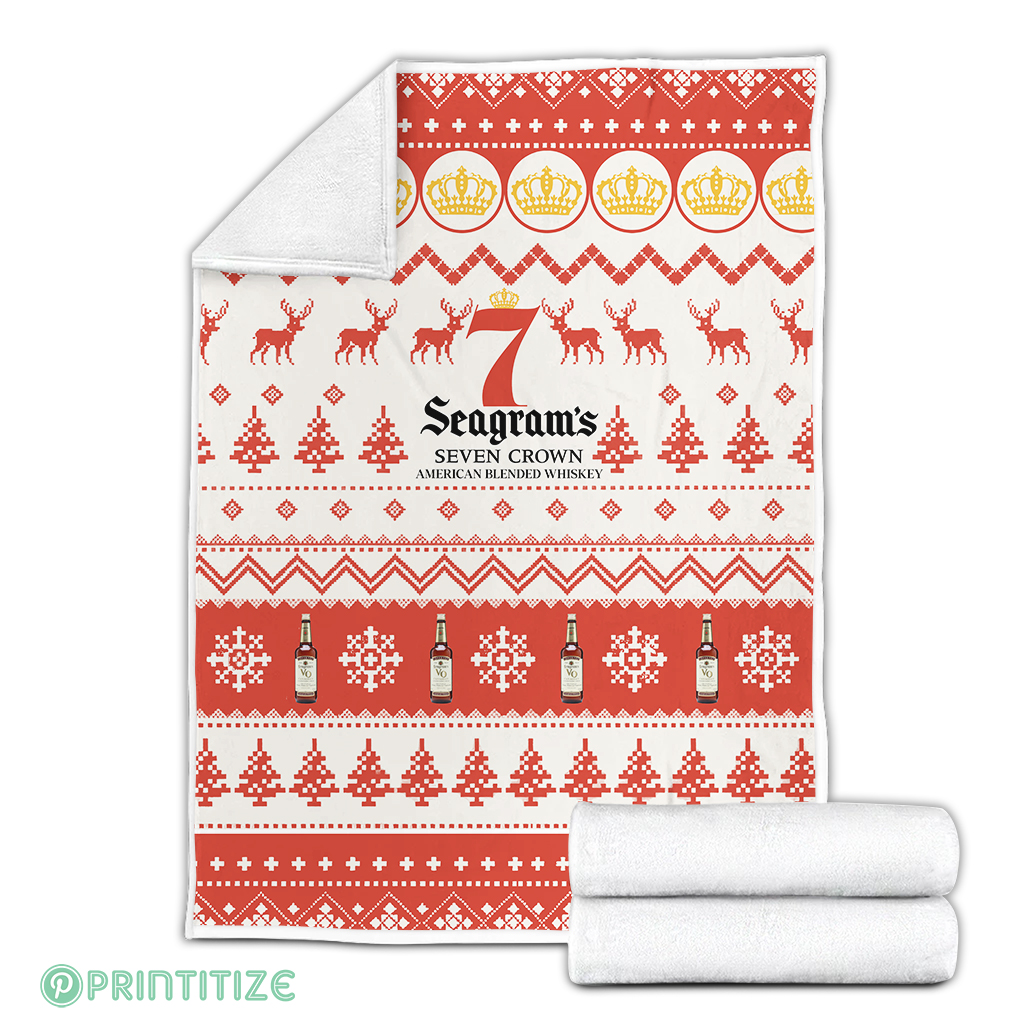 Seagram Ugly Xmas Whisky Fleece Blanket