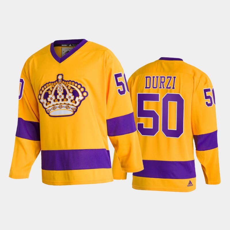 Sean Durzi Los Angeles Kings Team Classics Gold Throwback Jersey 2022