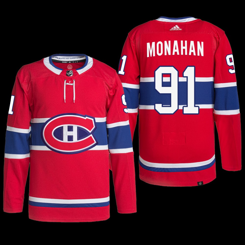 Sean Monahan Montreal Canadiens Primegreen Jersey Red #91 Home Uniform
