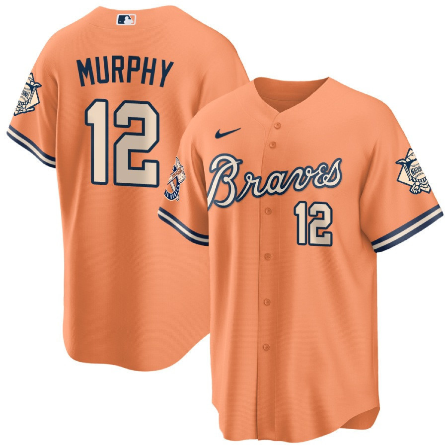 Sean Murphy Men's Atlanta Braves Peaches n' Cream Jersey - All Stitched