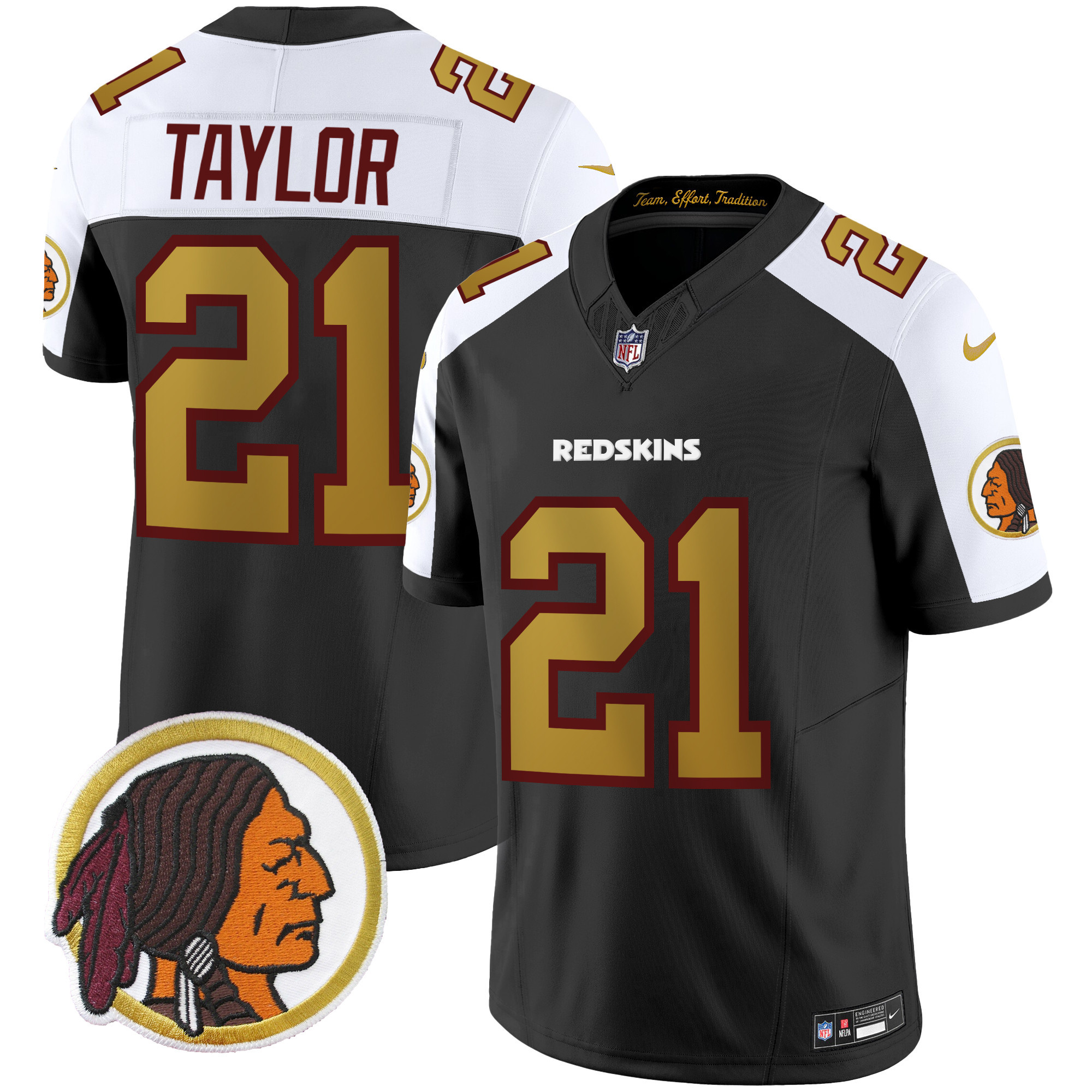 Sean Taylor Men's Washington Redskins Throwback Vapor Limited Black Alternate Jersey - All Stitched 