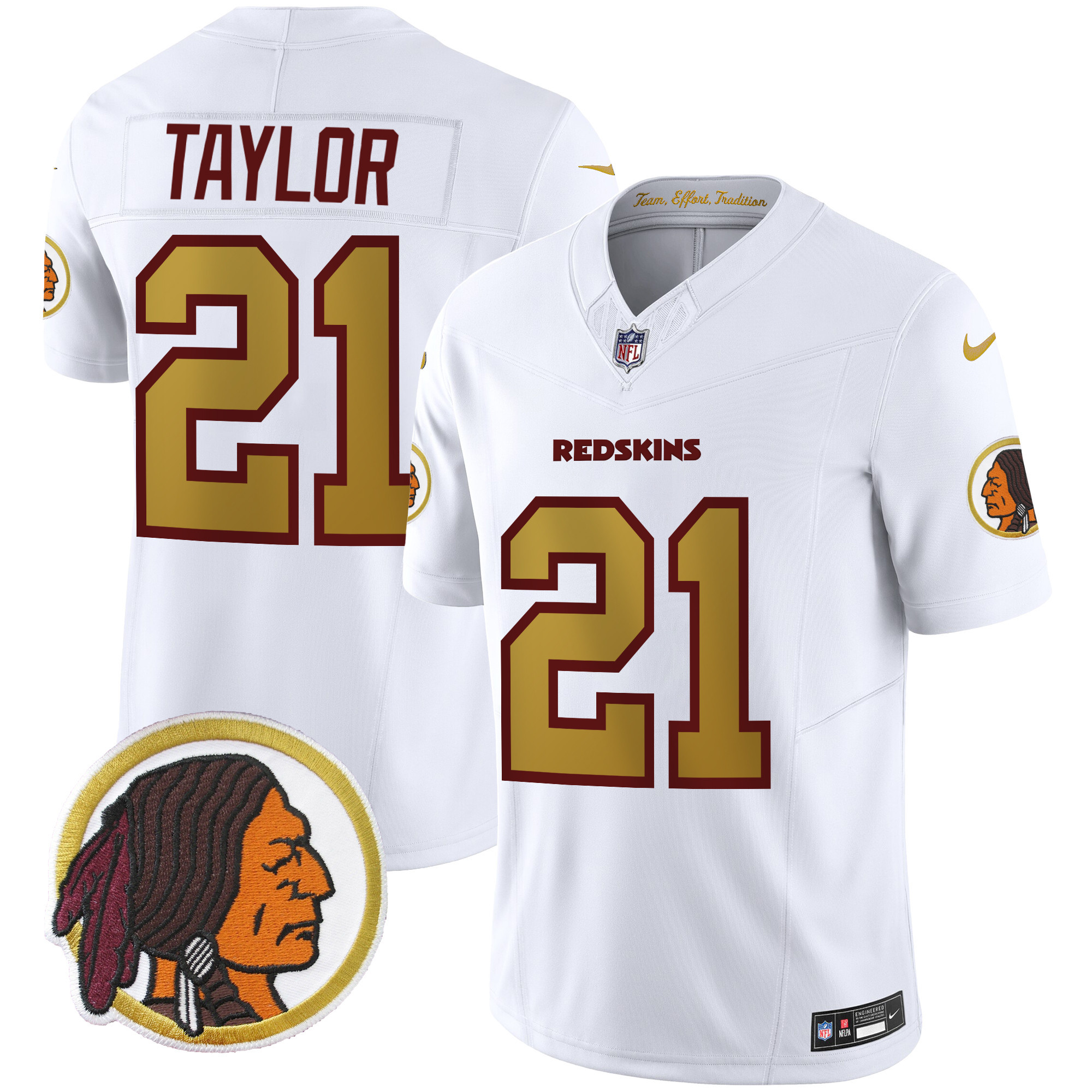 Sean Taylor Men's Washington Redskins Throwback Vapor Limited White Jersey - All Stitched 