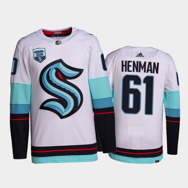Seattle Kraken Luke Henman #61 Away 2021-22 Jersey White