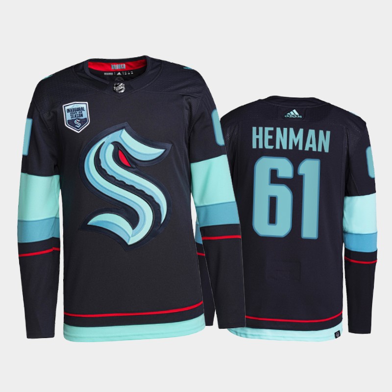 Seattle Kraken Luke Henman #61 Home 2021-22 Jersey Navy