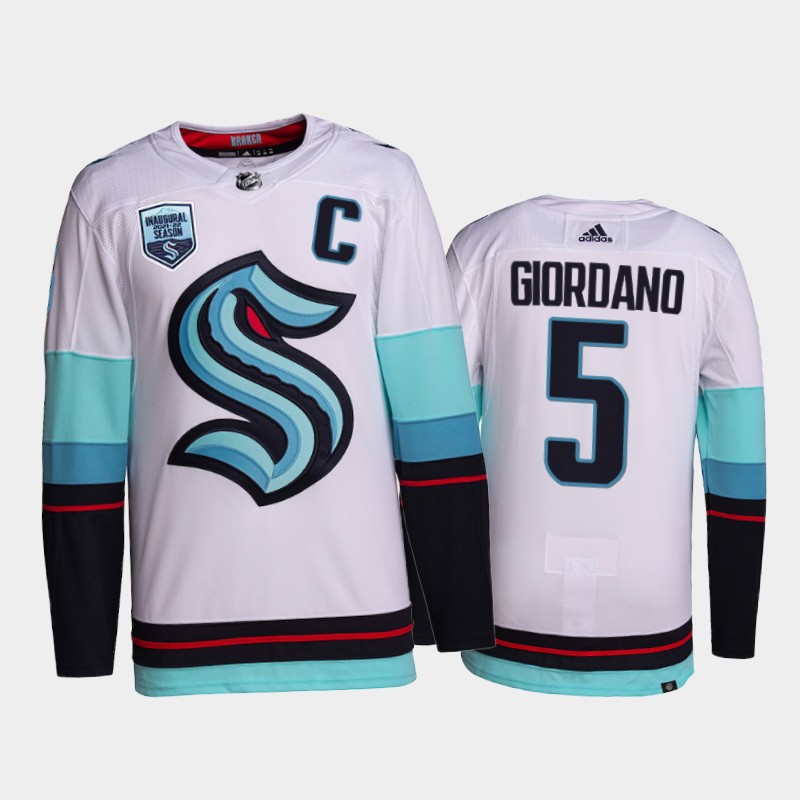 Seattle Kraken Mark Giordano #5 Away 2021-22 Jersey White