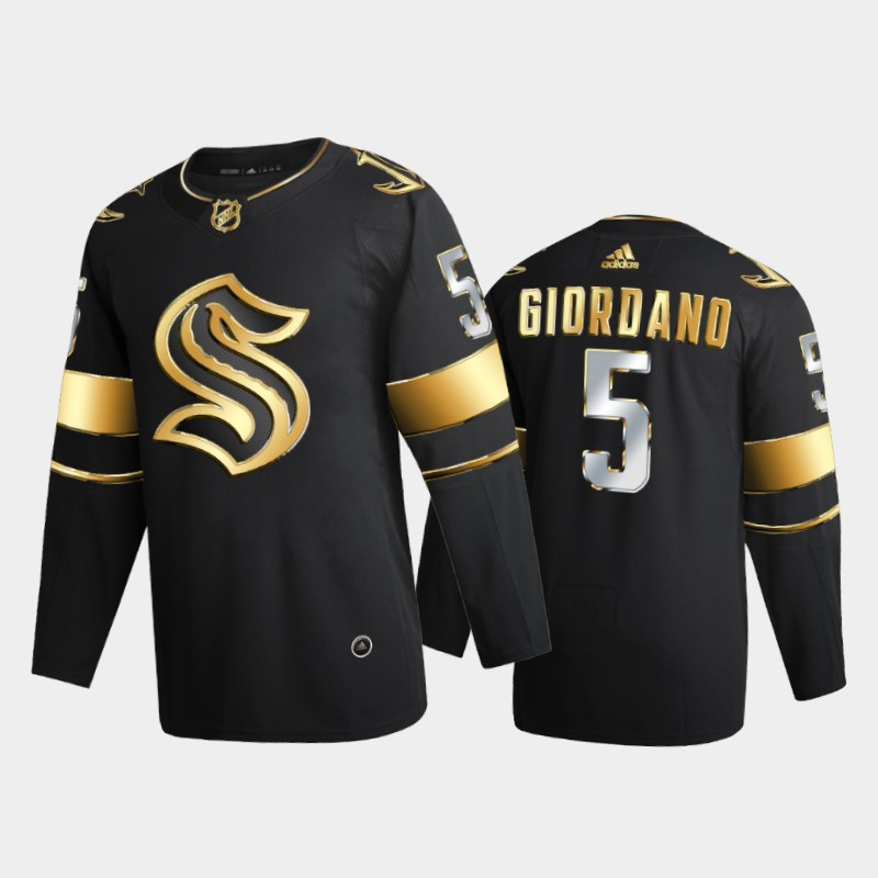 Seattle Kraken Mark Giordano #5 Golden Edition 2021-22 Jersey Black