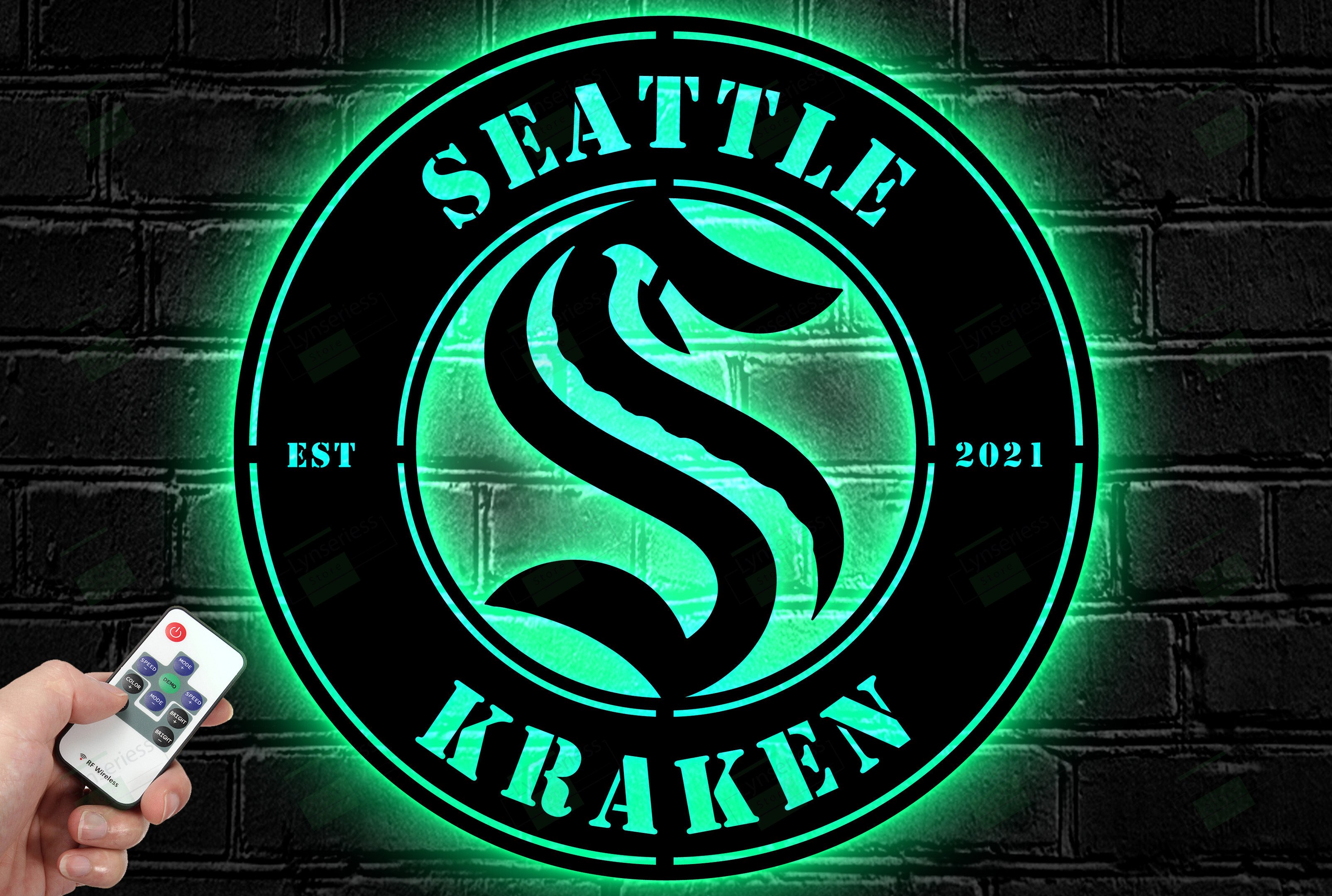 Seattle Kraken Metal Sign – Led Light Sign NHL