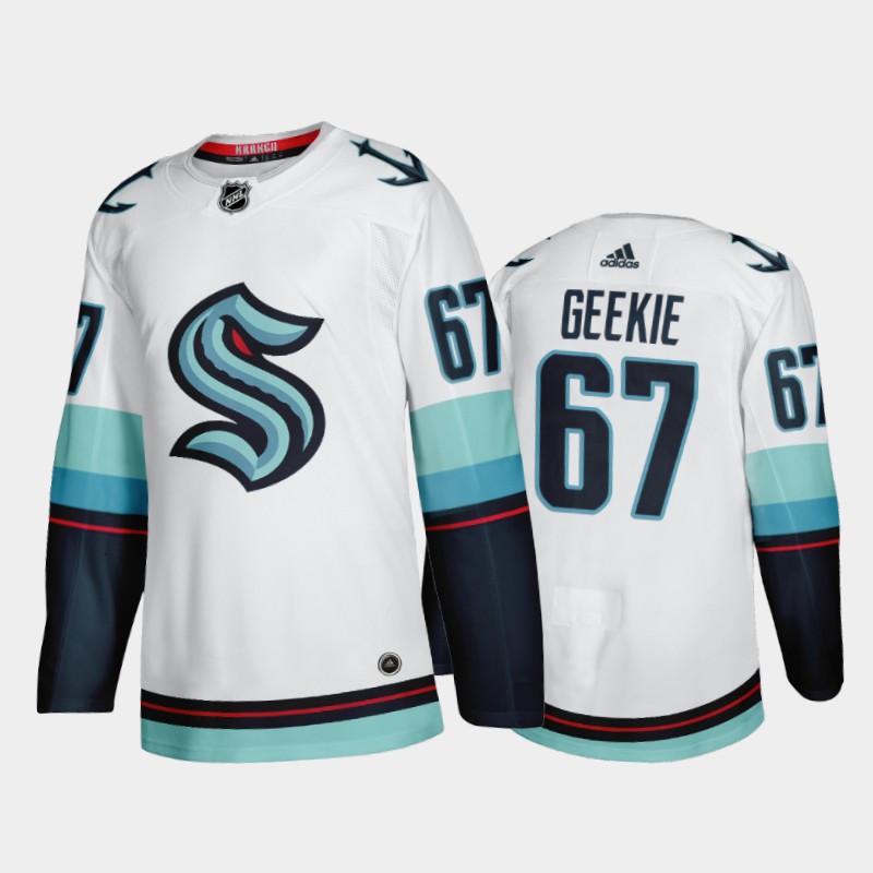 Seattle Kraken Morgan Geekie Away 2021-22 White Jersey