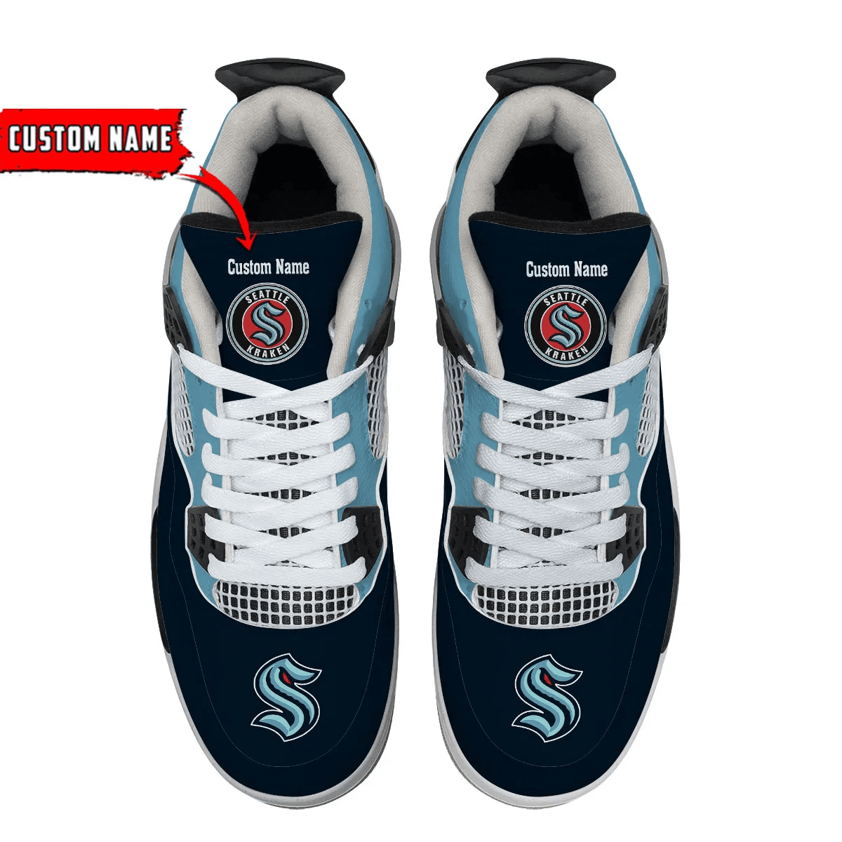 Seattle Kraken Personalized Air Jordan 4 Sneaker