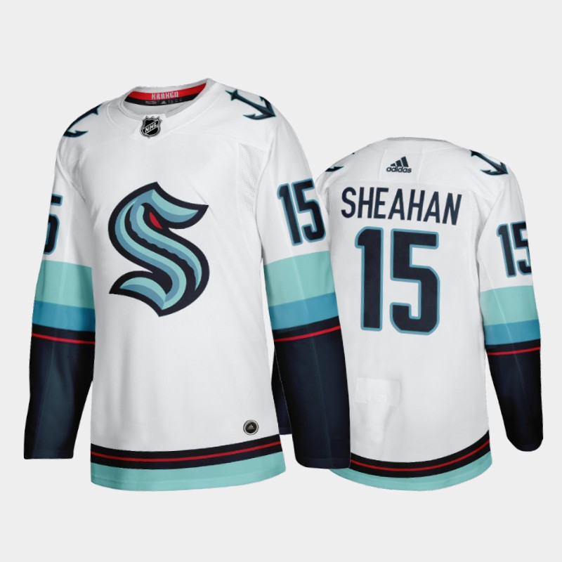 Seattle Kraken Riley Sheahan #15 Away 2021-22 Jersey White