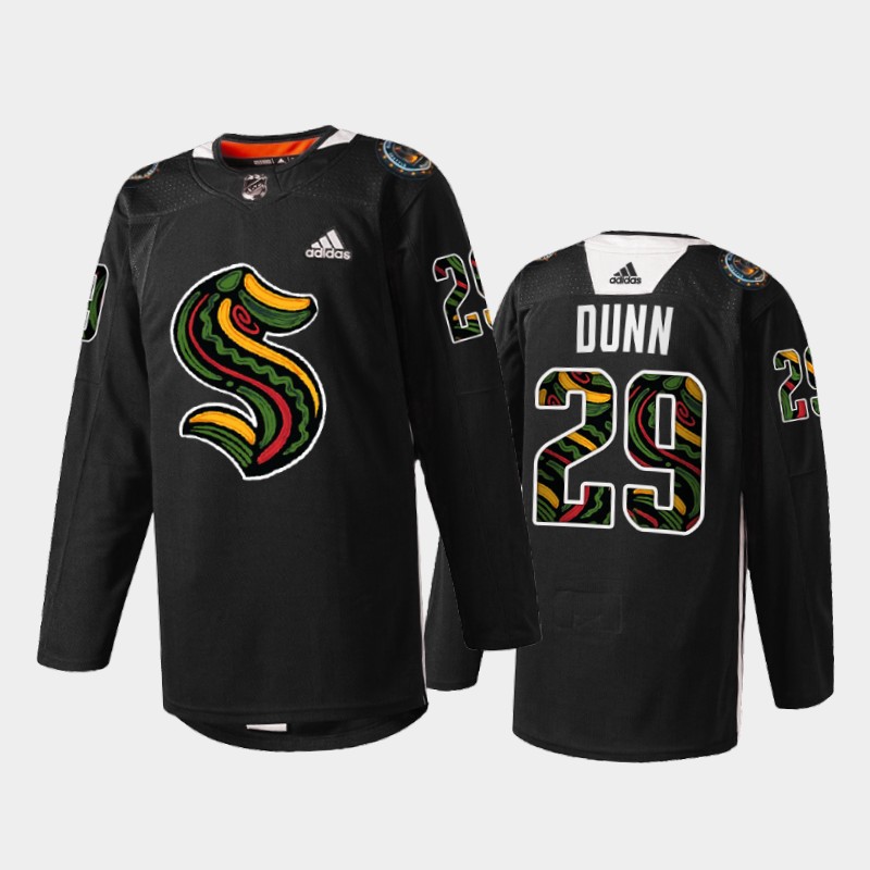 Seattle Kraken Vince Dunn #29 Black History Month 2022 Jersey Black Limited Edition
