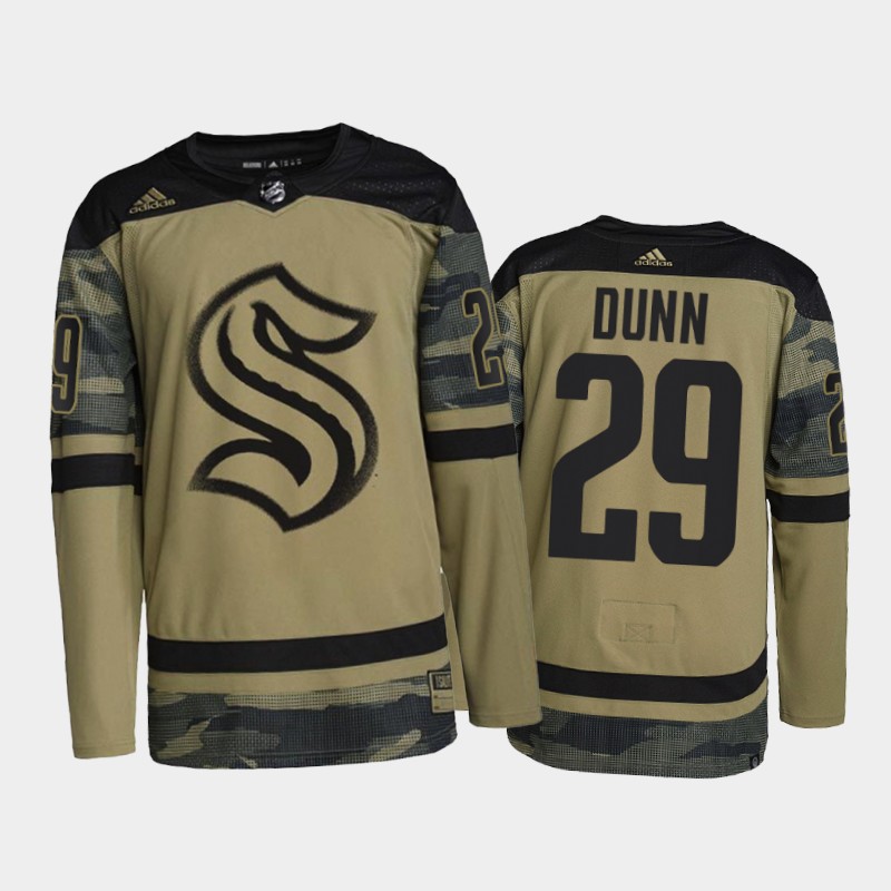 Seattle Kraken Vince Dunn Salute To Service Camo #29 Jersey 2021-22 Military