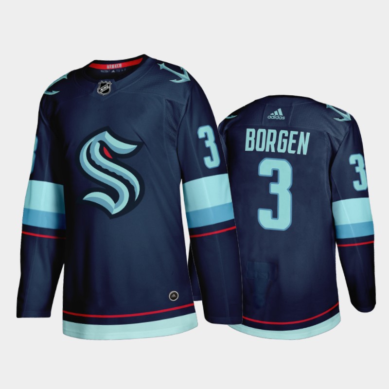 Seattle Kraken Will Borgen Home 2021-22 Navy Jersey