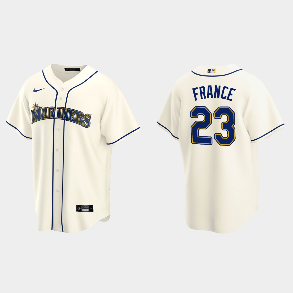 Seattle Mariners #23 Ty France Alternate Jersey - Cream