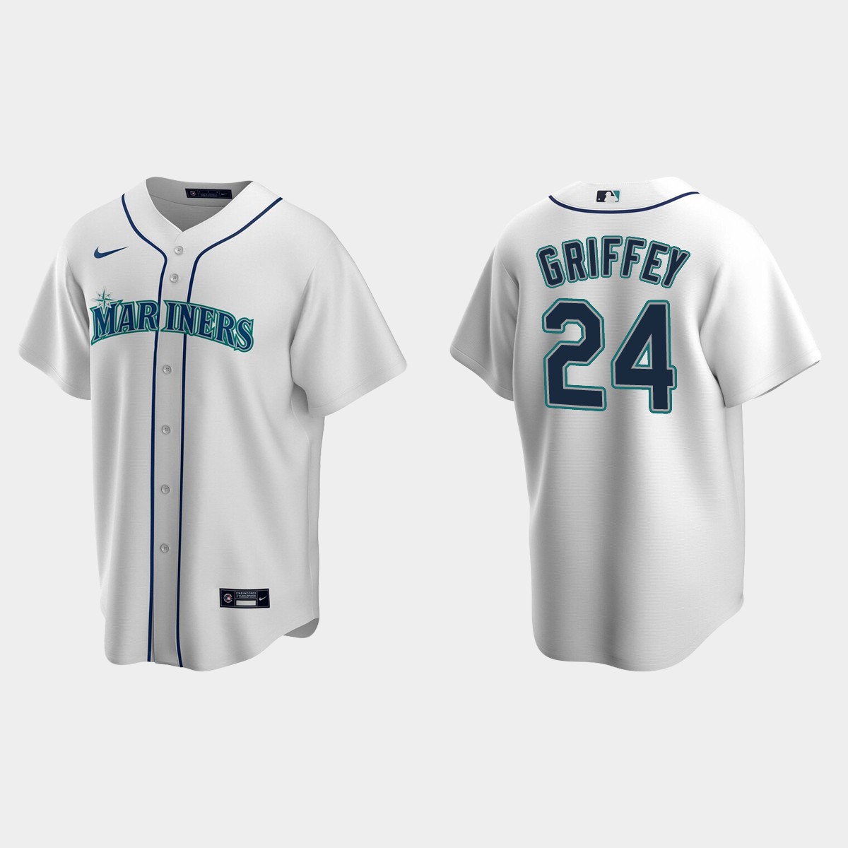 Seattle Mariners #24 Ken Griffey Jr. White Home Jersey