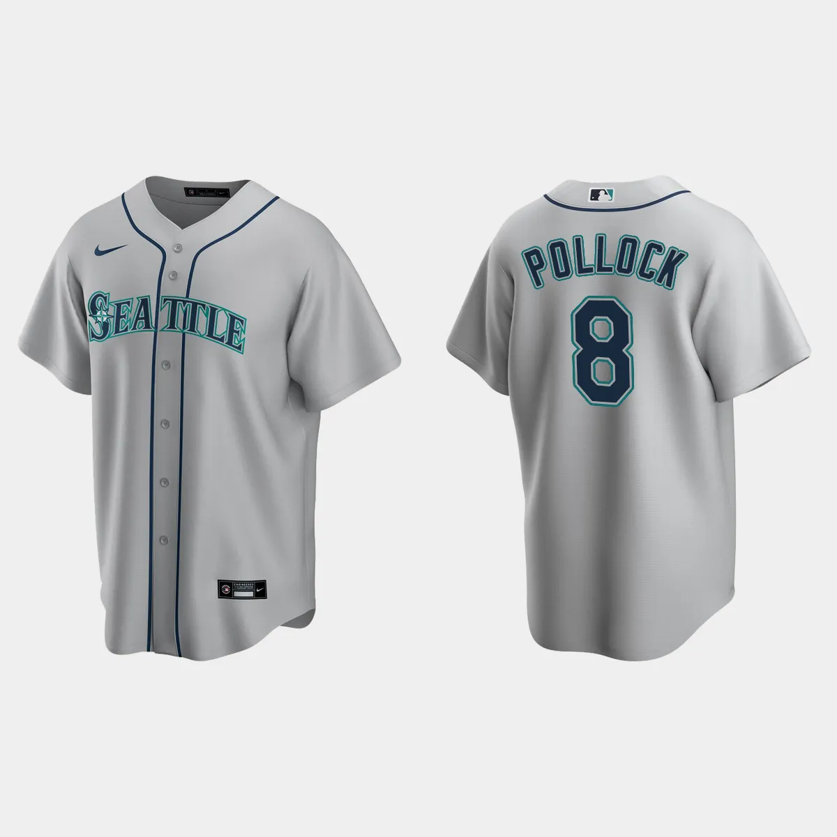 Seattle Mariners AJ Pollock Road Jersey - Gray