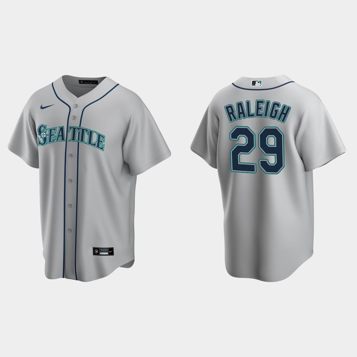 Seattle Mariners Cal Raleigh Road Jersey - Gray