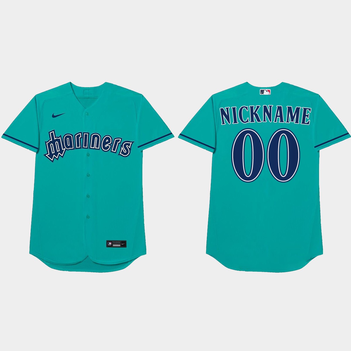 Seattle Mariners Custom 2021 Players' Weekend Nickname Jersey - Aqua